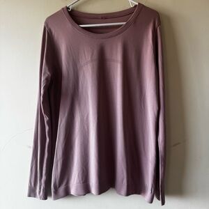 Lululemon run swiftly tech long sleeve relaxed fit pink